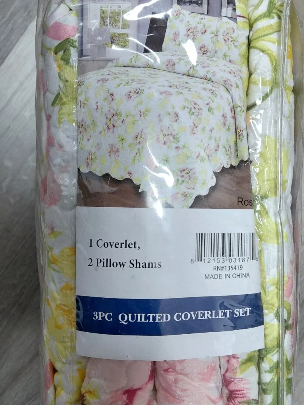 Glory Home Design Delilah Rose 3 Piece Quilted Coverlet King Set